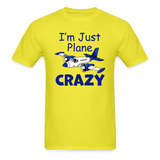 I'm Just Plane Crazy - Twin - Unisex Classic T-Shirt - yellow