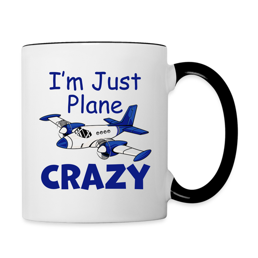 I'm Just Plane Crazy - Twin - Contrast Coffee Mug - white/black