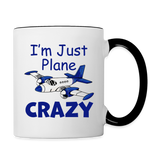 I'm Just Plane Crazy - Twin - Contrast Coffee Mug - white/black