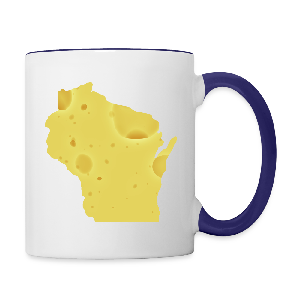 Wisconsin - Cheese - Contrast Coffee Mug - white/cobalt blue