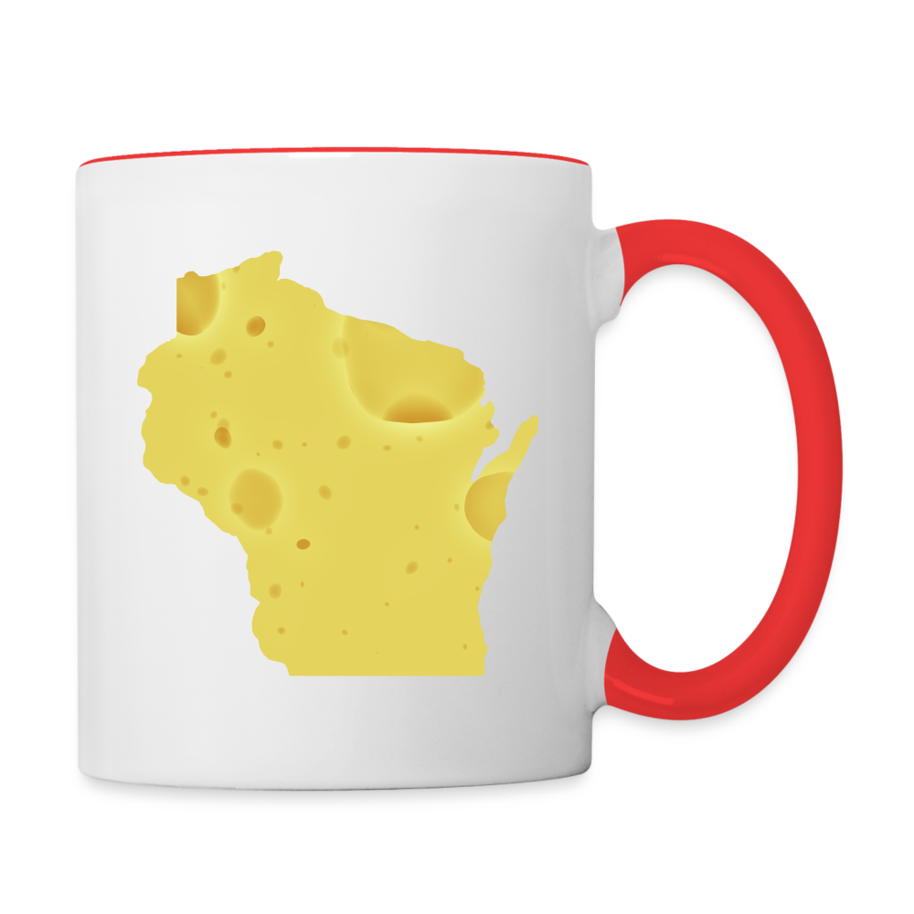 Wisconsin - Cheese - Contrast Coffee Mug - white/red