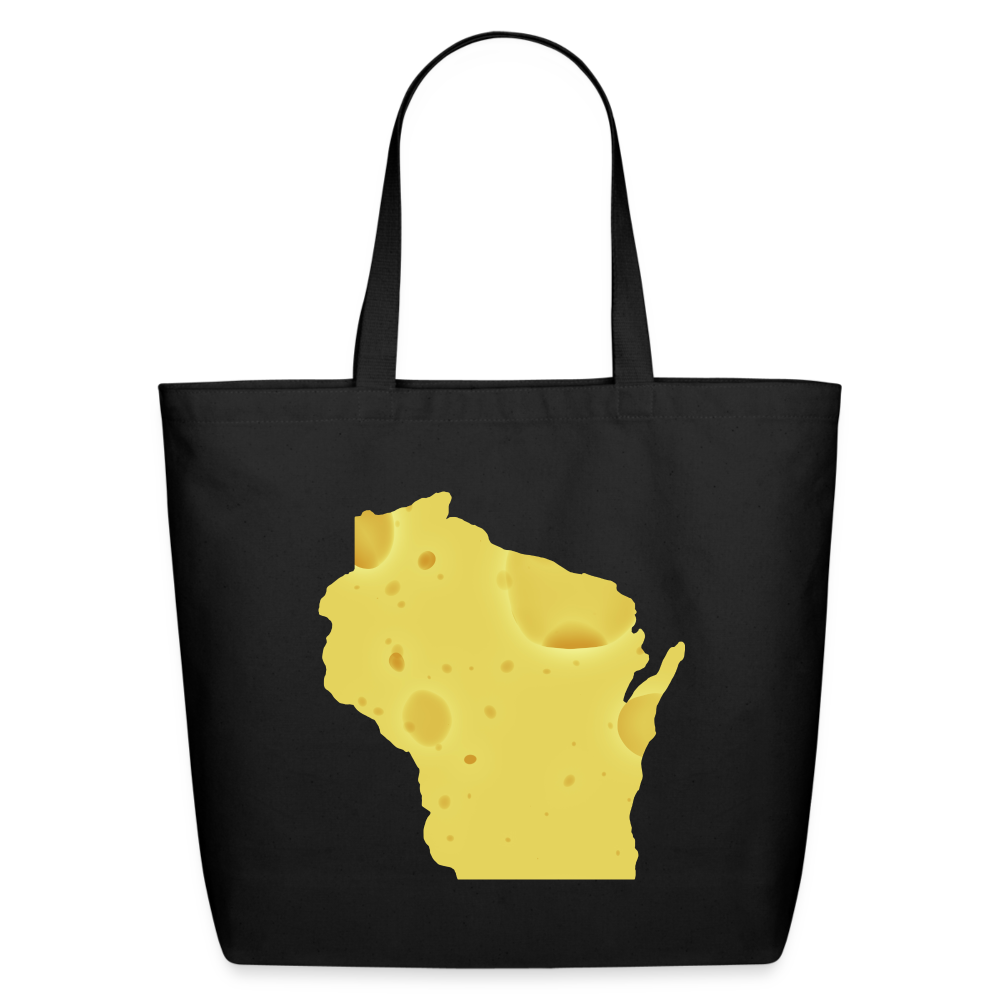 Wisconsin - Cheese - Eco-Friendly Cotton Tote - black