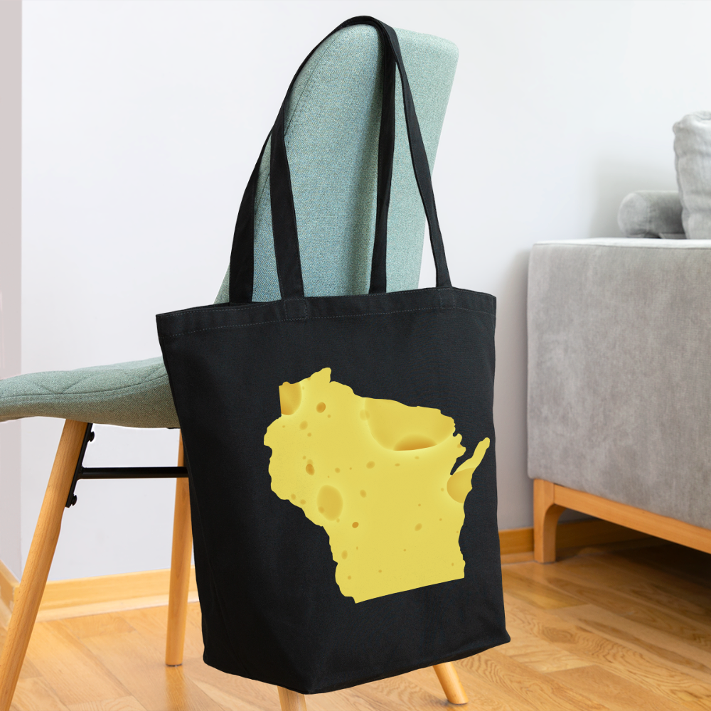 Wisconsin - Cheese - Eco-Friendly Cotton Tote - black