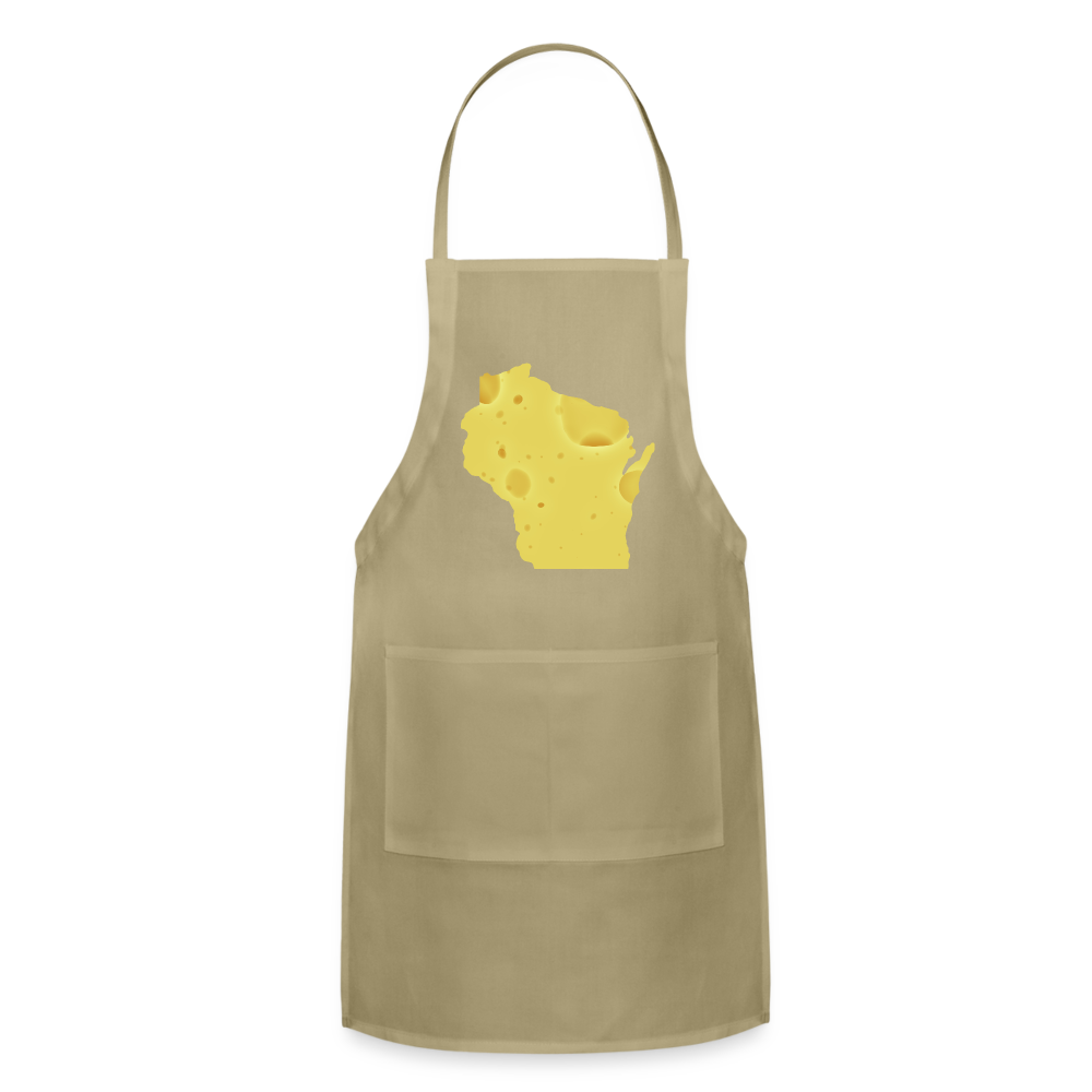 Wisconsin - Cheese - Adjustable Apron - khaki