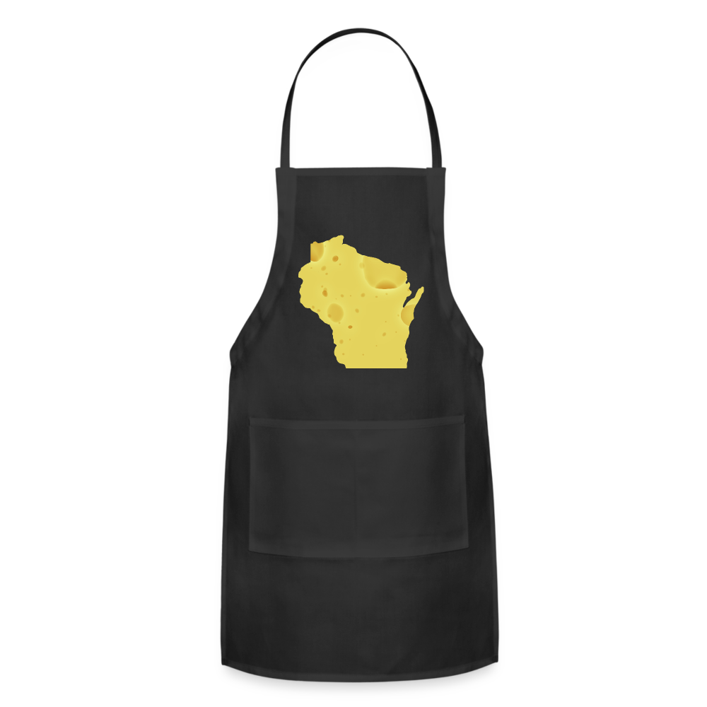 Wisconsin - Cheese - Adjustable Apron - black