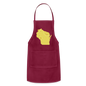 Wisconsin - Cheese - Adjustable Apron - burgundy