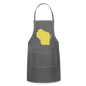 Wisconsin - Cheese - Adjustable Apron - charcoal