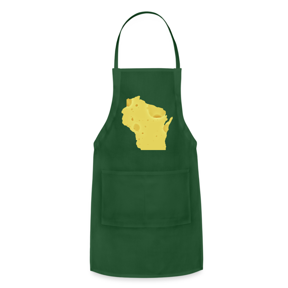 Wisconsin - Cheese - Adjustable Apron - forest green