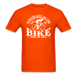 Bike Side Of Life - White - Unisex Classic T-Shirt - orange
