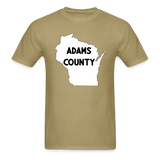 Adams County - Wisconsin - Unisex Classic T-Shirt - khaki