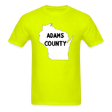 Adams County - Wisconsin - Unisex Classic T-Shirt - safety green