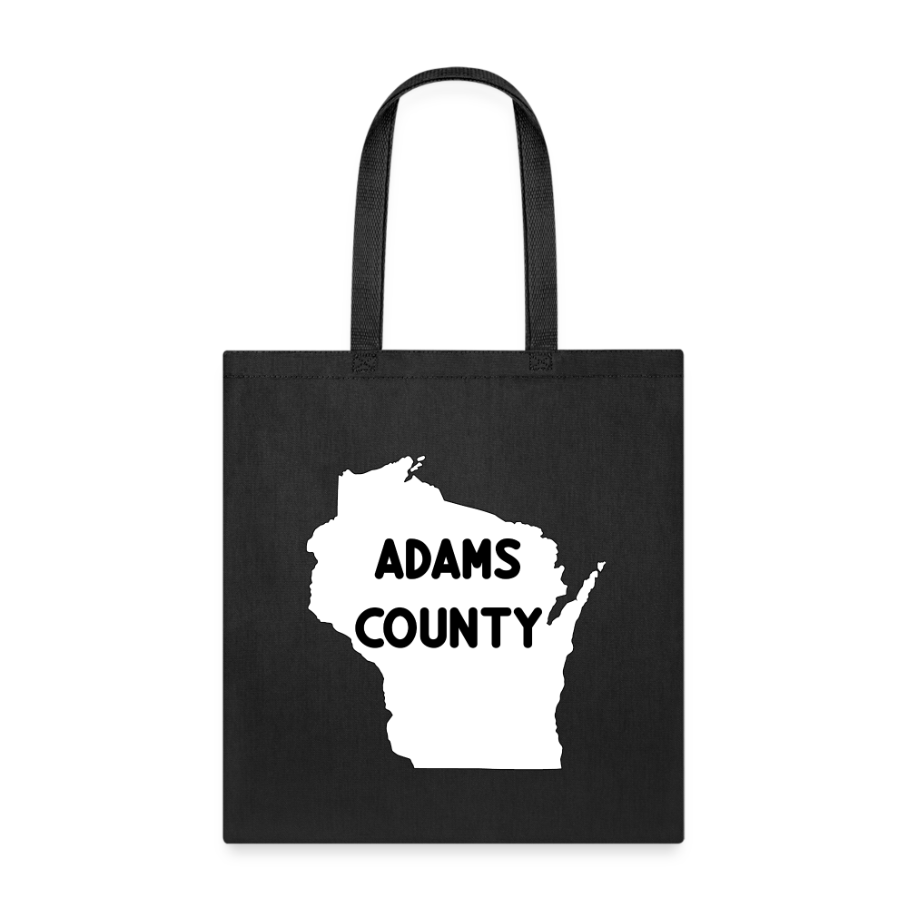 Adams County - Wisconsin - Tote Bag - black