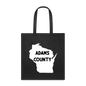 Adams County - Wisconsin - Tote Bag - black