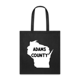Adams County - Wisconsin - Tote Bag - black
