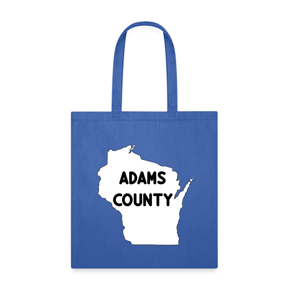 Adams County - Wisconsin - Tote Bag - royal blue