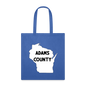 Adams County - Wisconsin - Tote Bag - royal blue