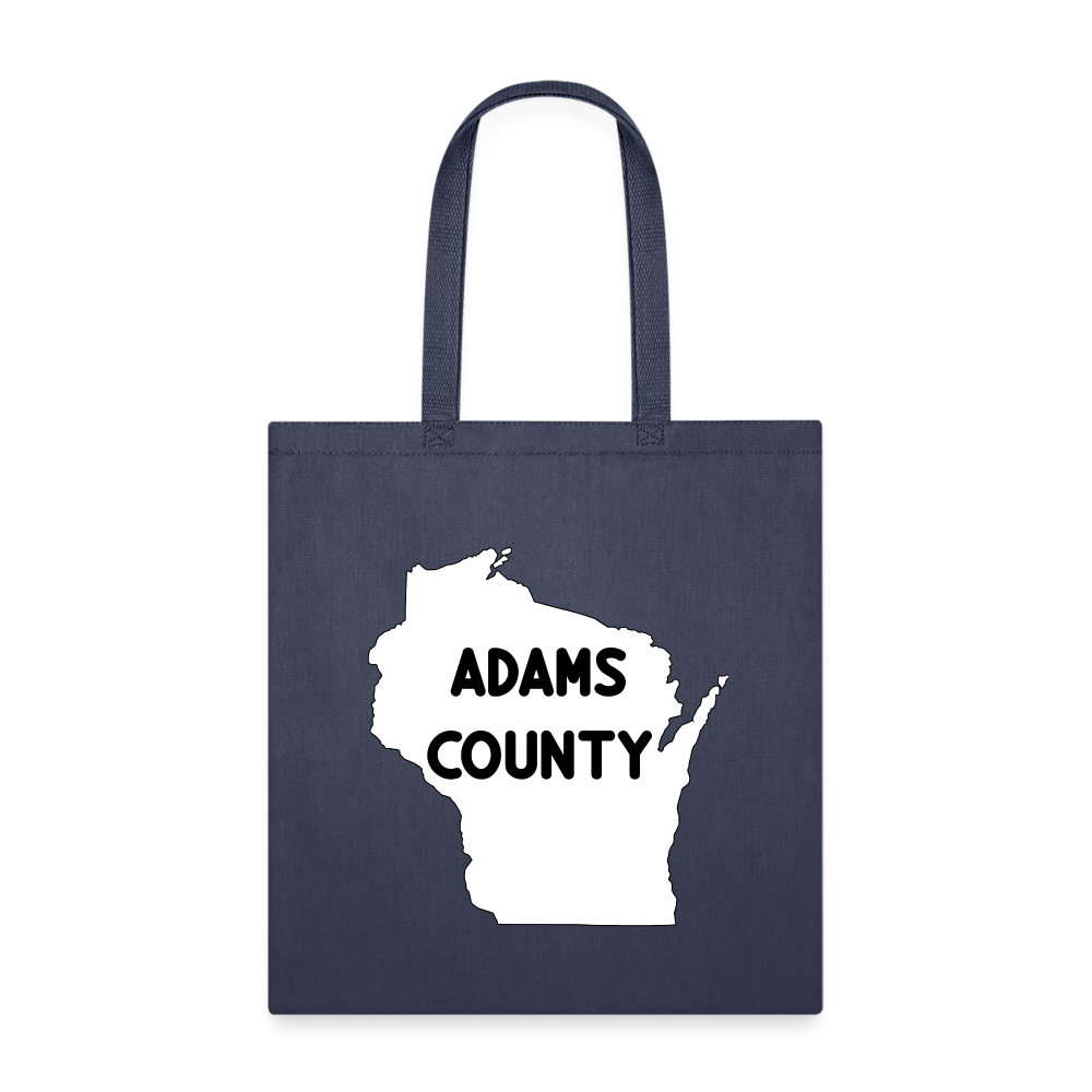 Adams County - Wisconsin - Tote Bag - navy