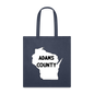 Adams County - Wisconsin - Tote Bag - navy