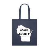 Adams County - Wisconsin - Tote Bag - navy