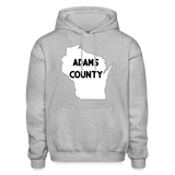 Adams County - Wisconsin - Gildan Heavy Blend Adult Hoodie - heather gray