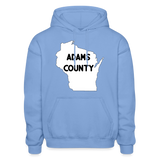 Adams County - Wisconsin - Gildan Heavy Blend Adult Hoodie - carolina blue