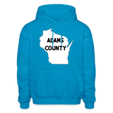 Adams County - Wisconsin - Gildan Heavy Blend Adult Hoodie - turquoise