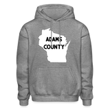 Adams County - Wisconsin - Gildan Heavy Blend Adult Hoodie - graphite heather