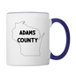 Adams County - Wisconsin - Contrast Coffee Mug - white/cobalt blue