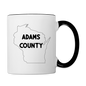 Adams County - Wisconsin - Contrast Coffee Mug - white/black