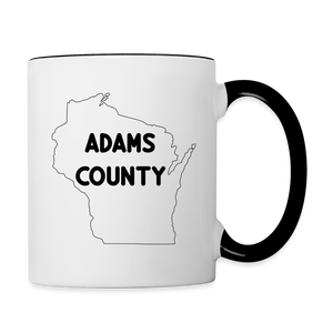 Adams County - Wisconsin - Contrast Coffee Mug - white/black