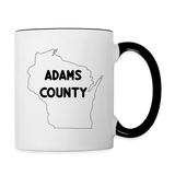 Adams County - Wisconsin - Contrast Coffee Mug - white/black