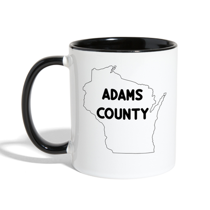 Adams County - Wisconsin - Contrast Coffee Mug - white/black