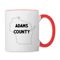 Adams County - Wisconsin - Contrast Coffee Mug - white/red