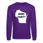 Adams County - Wisconsin - Crewneck Sweatshirt - purple