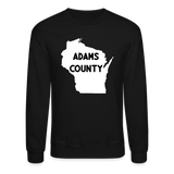Adams County - Wisconsin - Crewneck Sweatshirt - black