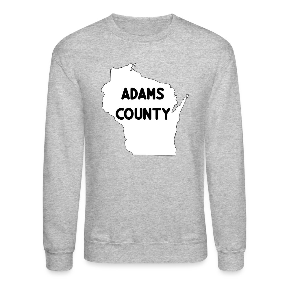 Adams County - Wisconsin - Crewneck Sweatshirt - heather gray