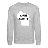 Adams County - Wisconsin - Crewneck Sweatshirt - heather gray