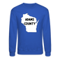 Adams County - Wisconsin - Crewneck Sweatshirt - royal blue