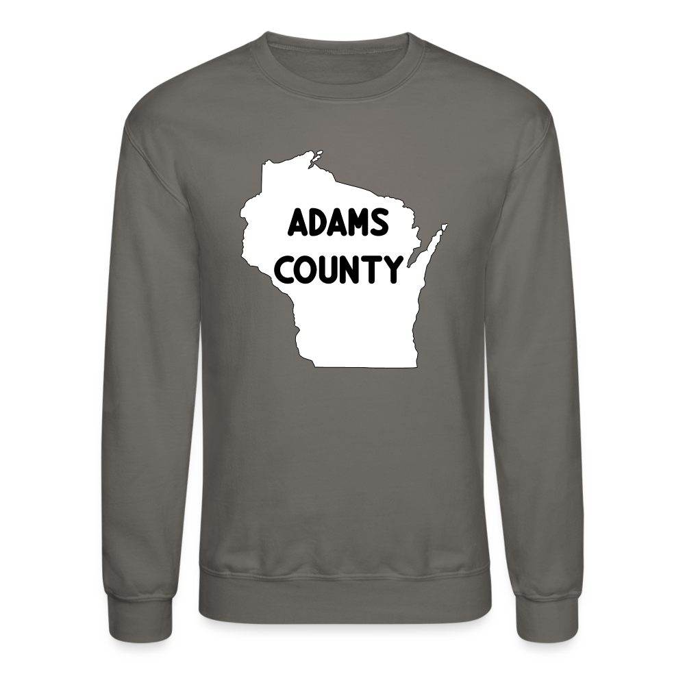 Adams County - Wisconsin - Crewneck Sweatshirt - asphalt gray