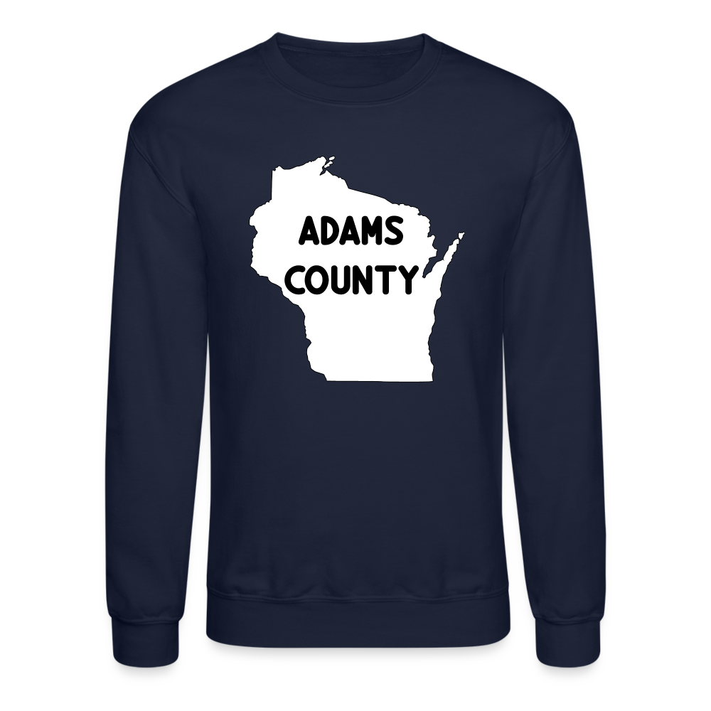 Adams County - Wisconsin - Crewneck Sweatshirt - navy