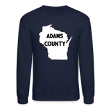 Adams County - Wisconsin - Crewneck Sweatshirt - navy