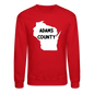 Adams County - Wisconsin - Crewneck Sweatshirt - red