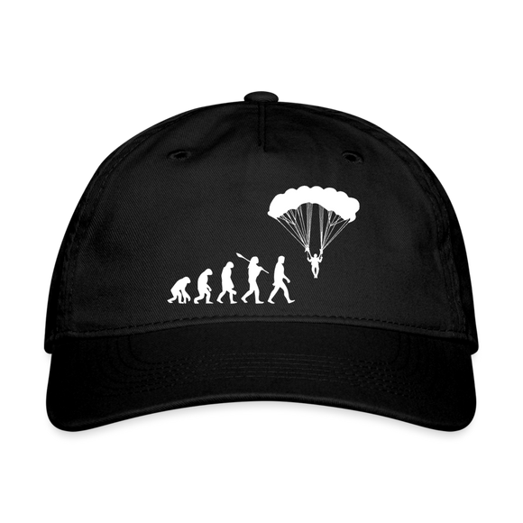 Skydiving Evolution - Organic Baseball Cap - black