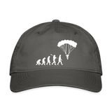 Skydiving Evolution - Organic Baseball Cap - charcoal